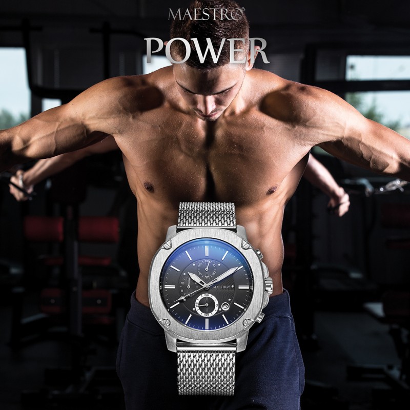 Maestro Mash Metal Watch Silver